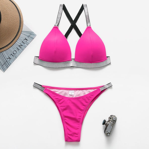 Bikinx Neon green micro bikini 2019 bathing suit Sexy push up swimsuit female bathers Triangle swimwear women swim suit biquinis