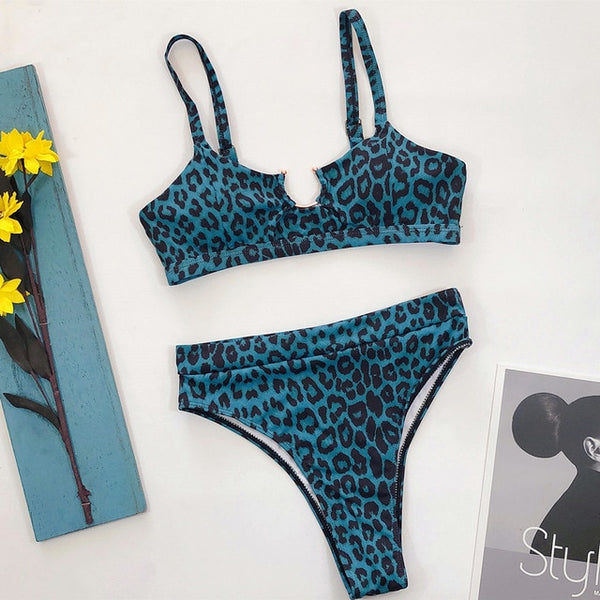 Sexy Snake Print Bikini 2019 Female Swimsuit Women Swimwear Thong Push Up Bikinis Set High Waist Swimming Suits for Bathing Suit