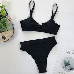 Sexy Snake Print Bikini 2019 Female Swimsuit Women Swimwear Thong Push Up Bikinis Set High Waist Swimming Suits for Bathing Suit