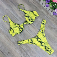 2019 New high cut thong bathing suit high waist swimsuit Solid swimwear women Brazilian Biquini swim beach micro bikini set